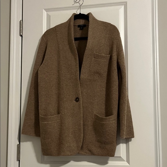 J. Crew Women's Cocoon Tan Cardigan Sweater - Picture 2 of 5